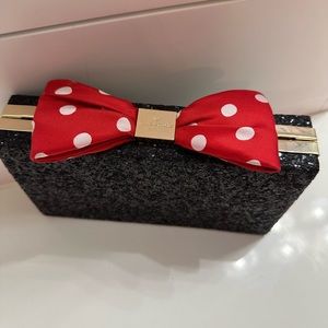 Kate Spade Minnie Mouse Glitter Crossbody Clutch